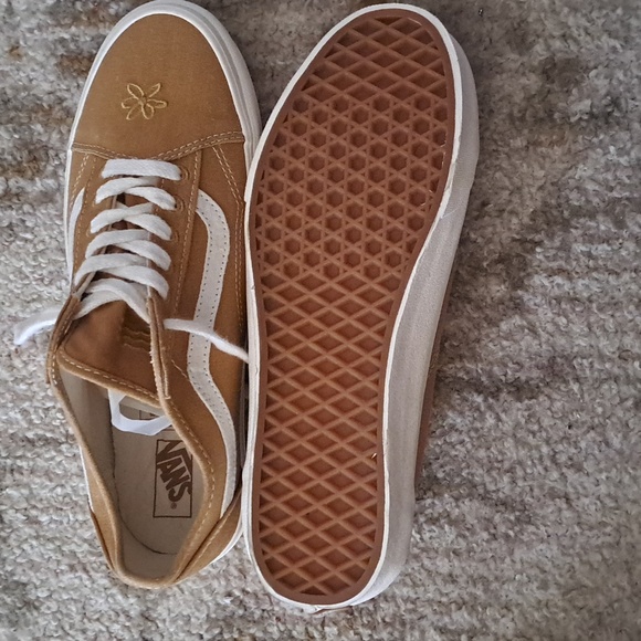 Mustard Color Canvas Sneakers with White Laces - Picture 3 of 5